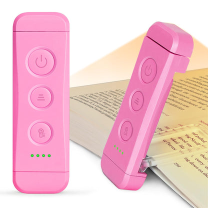 Glocusent USB Rechargeable Book Light, Portable Clip-on LED Reading Light, Reading Lights for Books in Bed with 3 Amber Colors &amp;amp; 5 Brightness Dimmable, Compact &amp;amp; Long Lasting, Perfect for Book Lovers