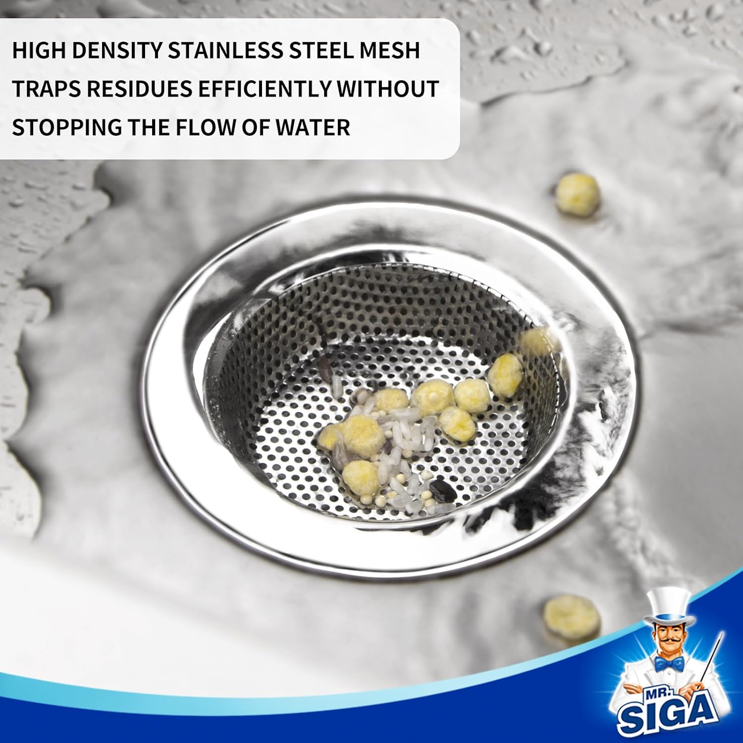 MR.SIGA_Kitchen_Sink_Strainer,_Stainless_Steel_Sink_Drain_Strainer,_Dishwasher_Safe,_Outer_Diameter_4.4_inch/11.2cm,_Inner_Diameter_3_inch/7.6cm,_Pack_of_3
