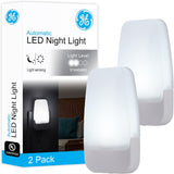 GE Sleeplite Night Lights Plug Into Wall, Dusk to Dawn Sensor, Ambient Lighting, Sleep Aid, Bathroom Décor, LED Lights for Bedroom, Apartment Essentials, Smart Home, 2/4 Pack