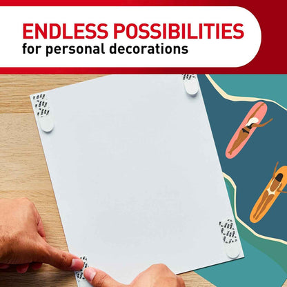 Command Poster Strips Value Pack, Damage-Free Poster Hangers, No Tools Requried, Great for Home, Room, Wall, Office, and Dorm Decor, White Adhesive