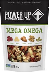 Power Up Premium Trail Mix - Protein Packed 14oz, No Added Sugar, Made Without Peanuts, Gluten Free, Vegan, Non-GMO