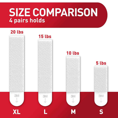 Command 15 lb & 10 lb Large and Medium Picture Hanging Strips, Damage-Free Hangers for Picture Frames, No Tools Required, Great for Home Room Wall Decor, White Adhesive