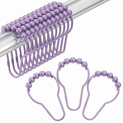 Amazer Shower Curtain Hooks, Decorative Shower Curtain Hooks, Shower Hooks for Shower Curtain Rust Proof Stainless Steel Shower Curtain Hooks