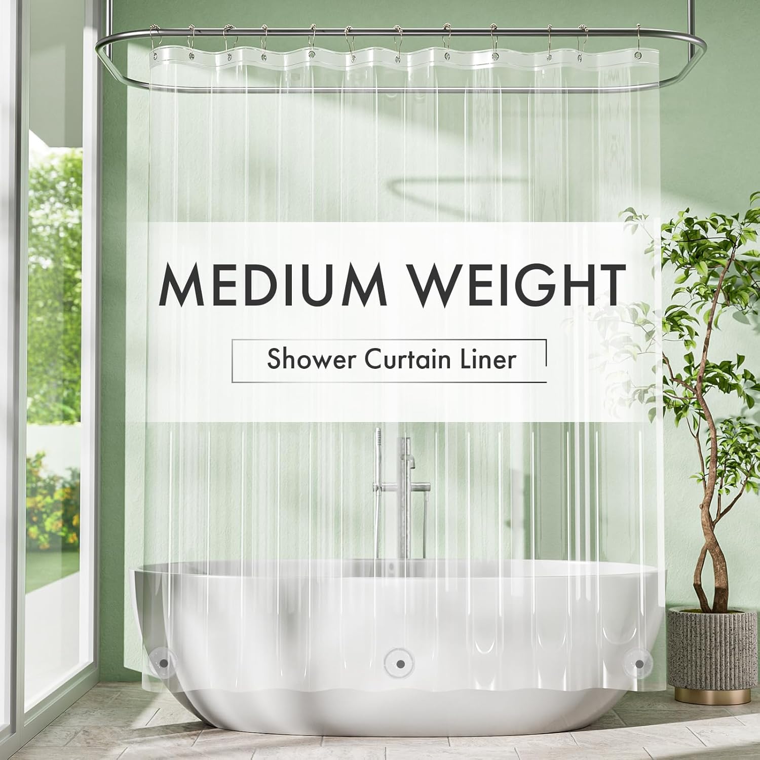 Amazer_Extra_Long_Shower_Curtain_Liner_72_x_84_Clear_Shower_Liner_Medium_Weight_PEVA_Waterproof_Inside_Shower_Curtains_for_Bathroom_with_3_Magnets_and_Rustproof_Grommets
