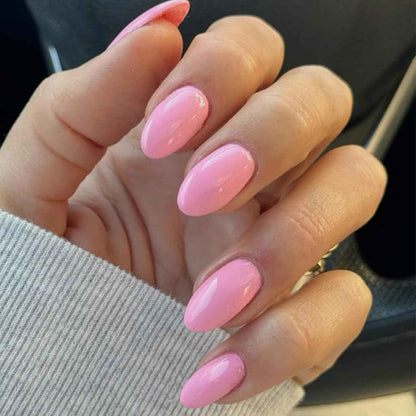 modelones French Tip Press On Nails, Short Oval Fake Nails Press Ons with Nail Glue, Adhesive Tabs, Nail File, Prep Pad, Manicure Stick, 32Pcs 16 Sizes, Nude, Spring Women Girl Gift