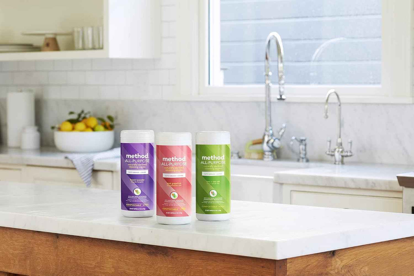 Method All-Purpose Cleaning Wipes, Multi-Surface, Compostable, 70 Count