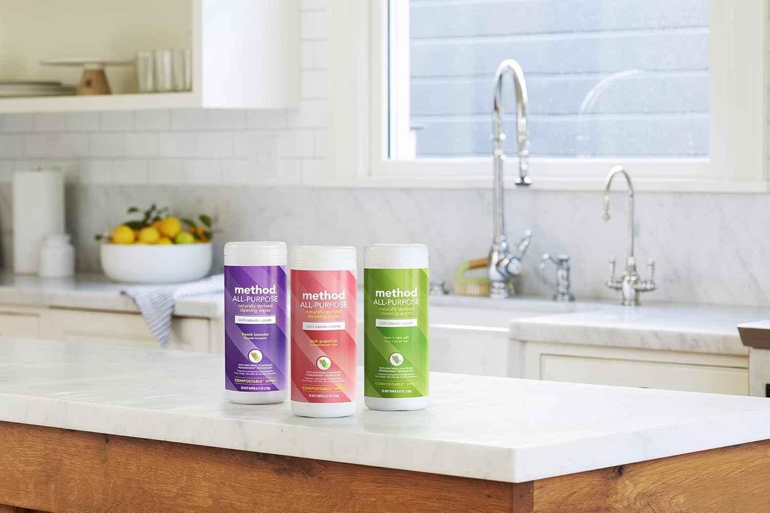Method All-Purpose Cleaning Wipes, Multi-Surface, Compostable, 70 Count
