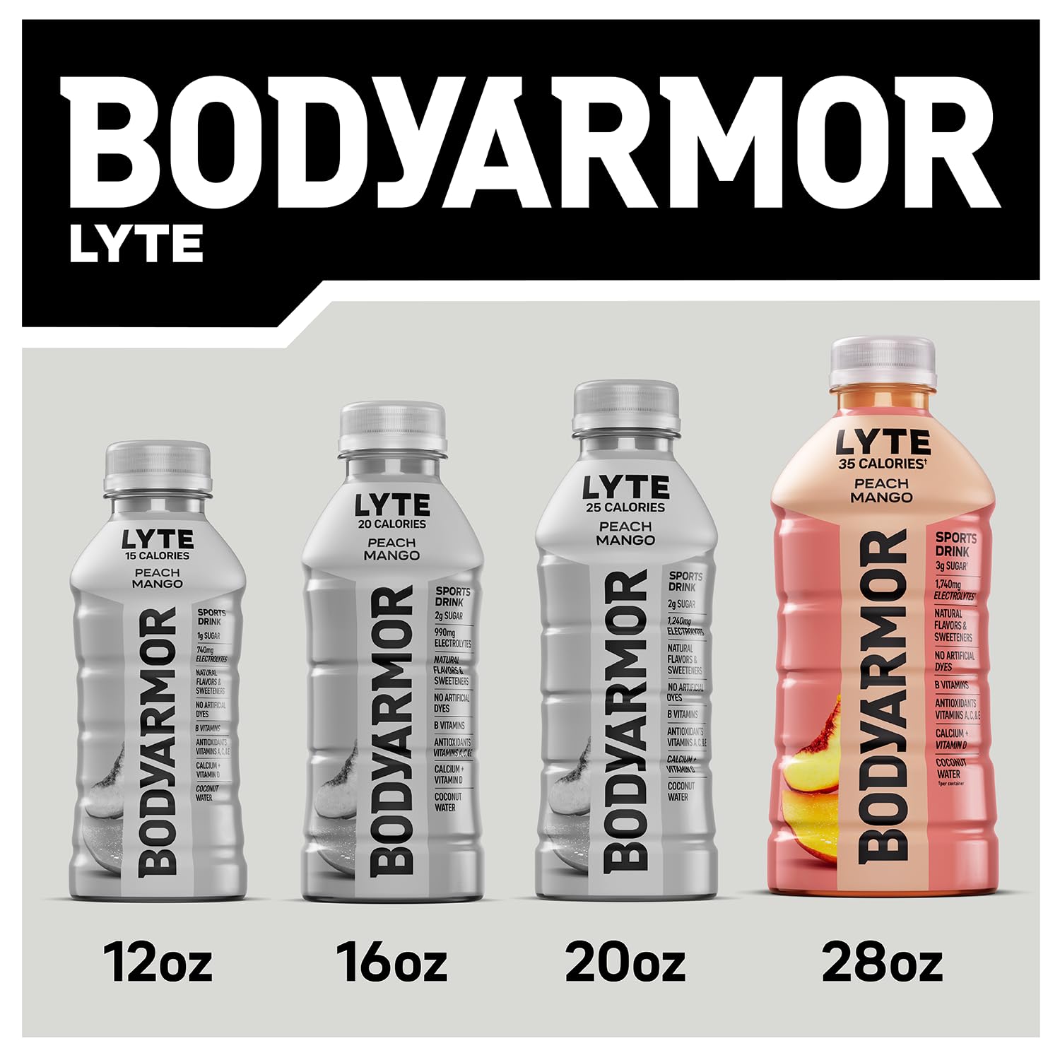 BODYARMOR_LYTE,_Peach_Mango,_Electrolyte_Drink,_35_Calories,_28_Fl_Oz_Bottles_(15_Pack),_Coconut_Water_Sports_Drink,_Natural_Flavor_&_B_Vitamins