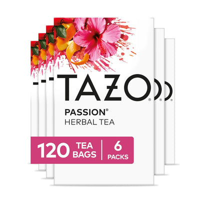 TAZO_Passion_Herbal_Tea_Bags,_Iced_or_Hot,_Caffeine-Free,_120_Total_Tea_Bags_(20ct_-_Pack_of_6)