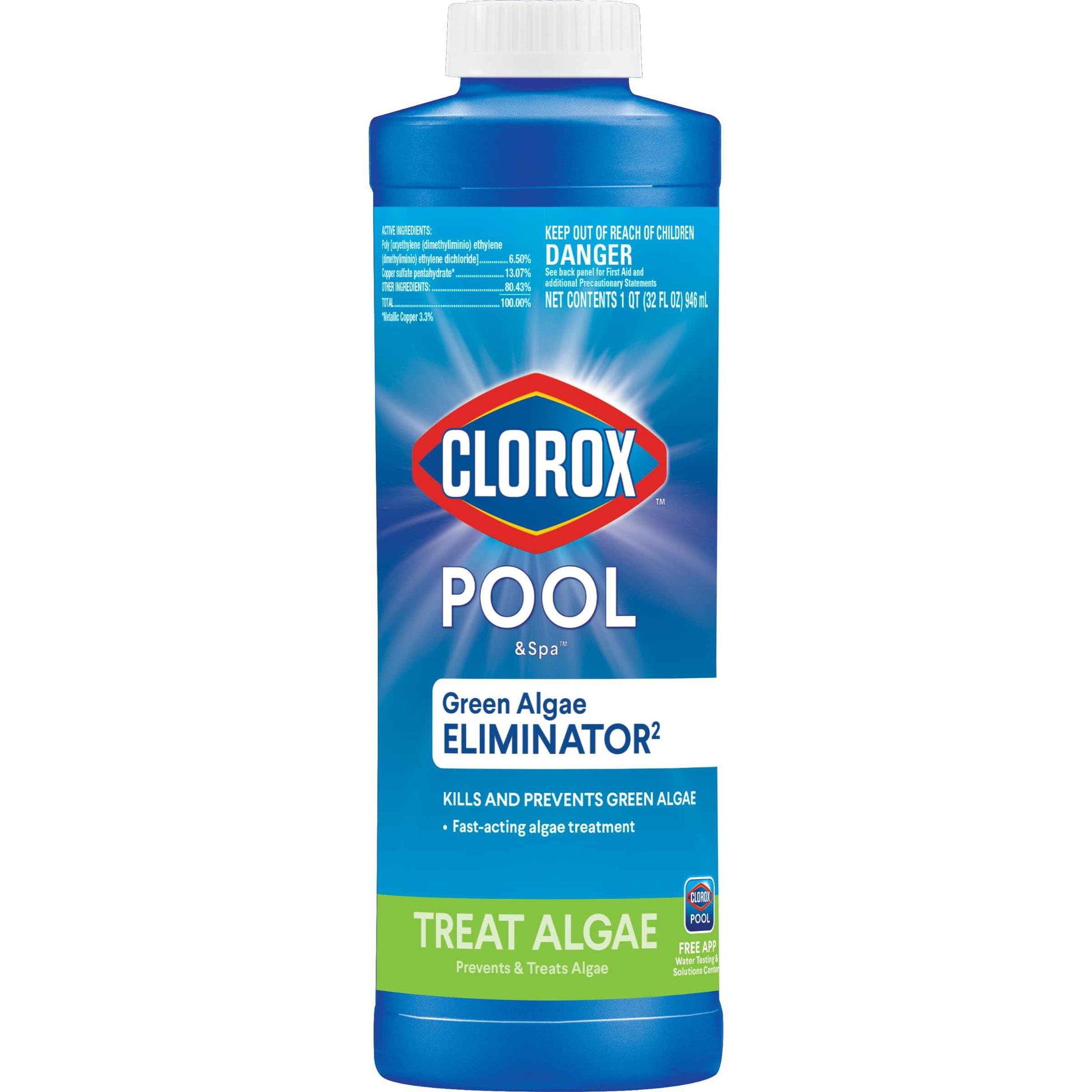 Clorox® Pool&Spa™ Swimming Pool Algaecide, Prevents and Treats Pool Algae, Non-Foaming