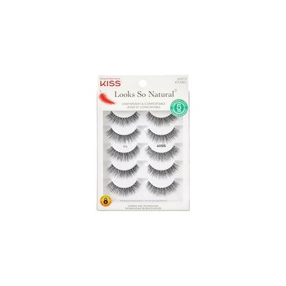 KISS_Looks_So_Natural,_False_Eyelashes,_'Shy',_12mm,_Includes_5_Pairs_Of_Lashes,_Easy_to_Apply,_Reusable_Lash_Clusters