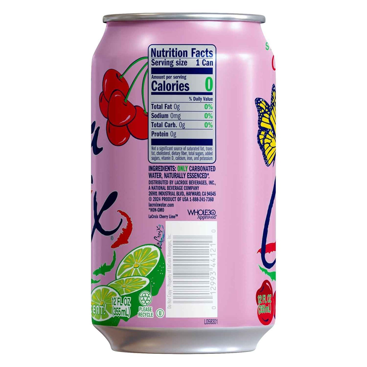 La Croix Water Sparkling Cherry Lime, 12 Fl Oz, 12 Pack