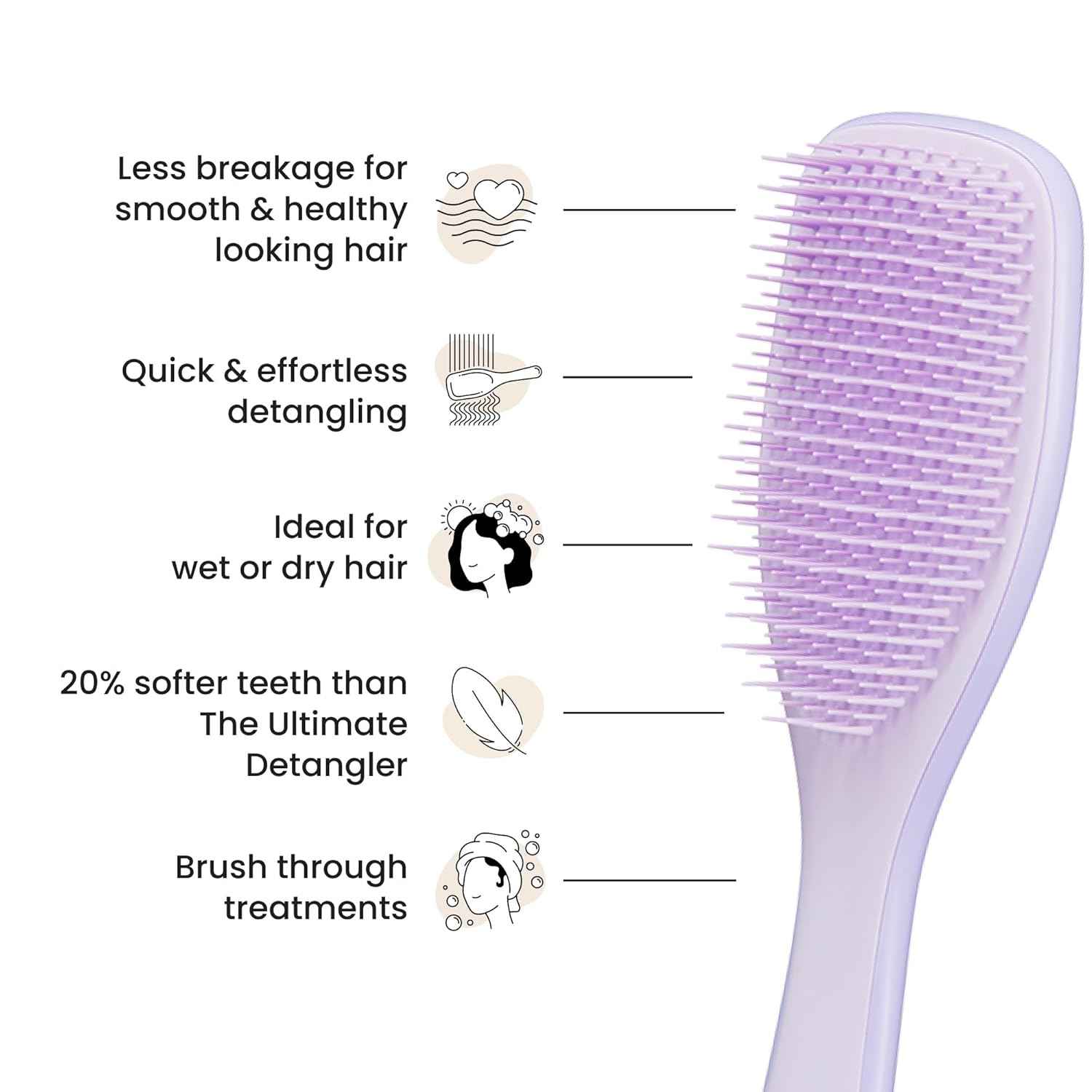 Tangle Teezer Fine Ultimate Detangler Brush, Dry & Wet Hair Brush to Detangle & Reduce Breakage for Fine Hair Types