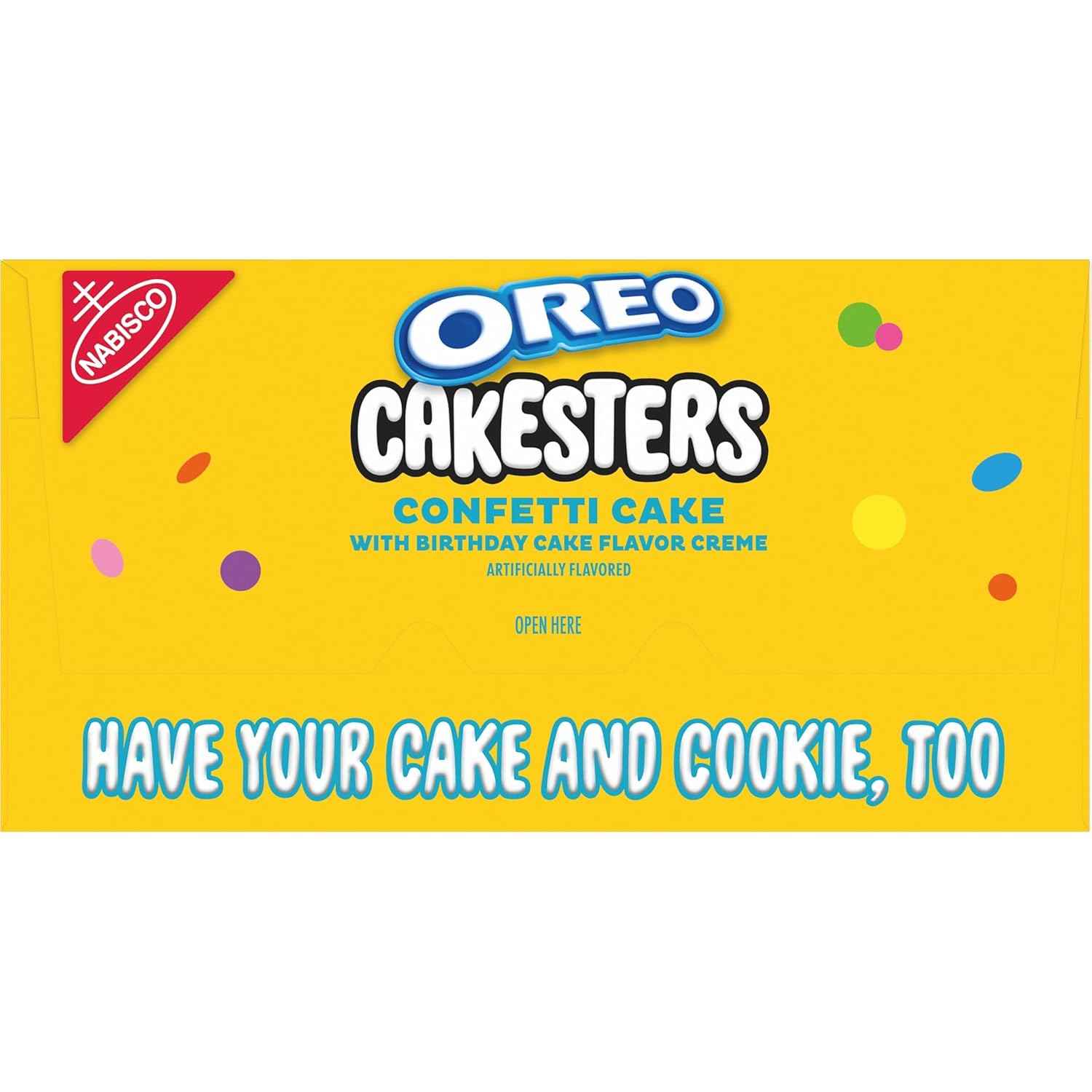 OREO Cakesters Confetti Cake Soft Snack Cakes, 5-2.02 oz Snack Packs