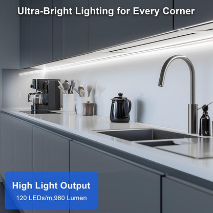 maylit_Under_Cabinet_LED_Strip_Lighting_Hardwired_24in/48in/72in,_Ultra_Bright_Small_LED_Light_Bar,_6000K_Cool_White,_110V-120V_Wired_Lights_for_Kitchen_Cabinet,_Counter,_Workbench,_Desk,_Closet,_Shelf,_Indoor