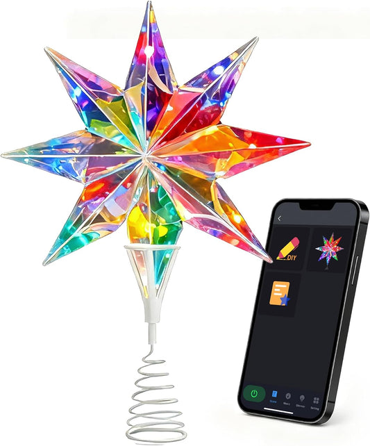 Smart_Christmas_Tree_Topper,_15.5_Inch_3D_Holographic_Bethlehem_Star_Tree_Topper,_App_and_Remote_Control,_RGB_Color_Changing,_Music_Sync,_Dimmable_for_Xmas_Tree_Home_Party_Decor