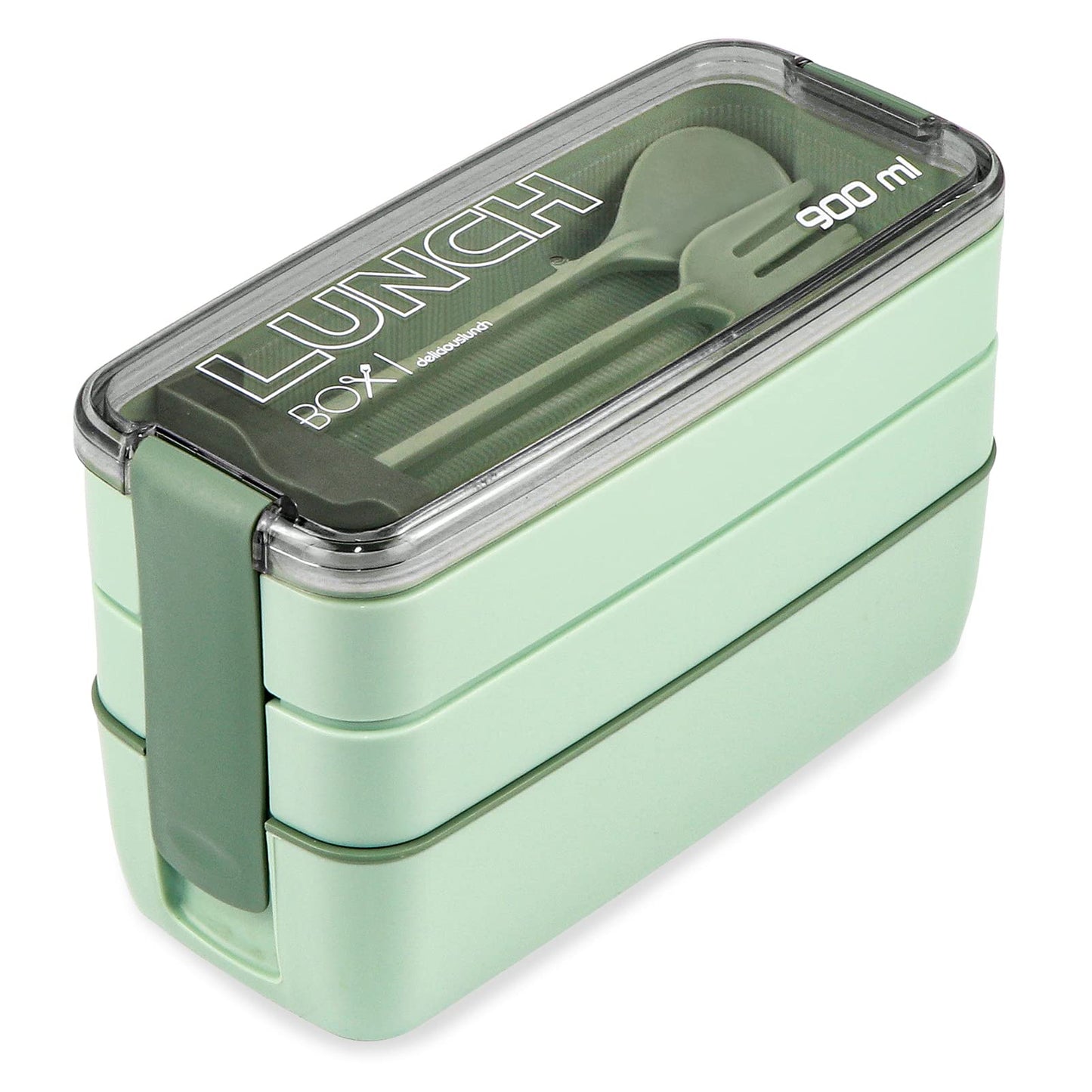 Iteryn Bento Box Lunch Box, 3-In-1 Compartment Containers - Wheat Straw, Leakproof Bento Lunch Box Meal Prep