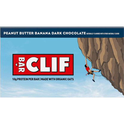 CLIF BAR - Energy Protein Bars - Peanut Butter Banana with Dark Chocolate - Made with Organic Oats - Energy Bars - Non-GMO