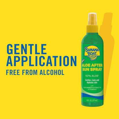 Banana Boat Aloe After Sun Spray, 6Fl Oz | Aloe Vera Spray with Cucumber Extract and Vitamin E, After Sun Care for Sunburn Relief, 6Fl Oz