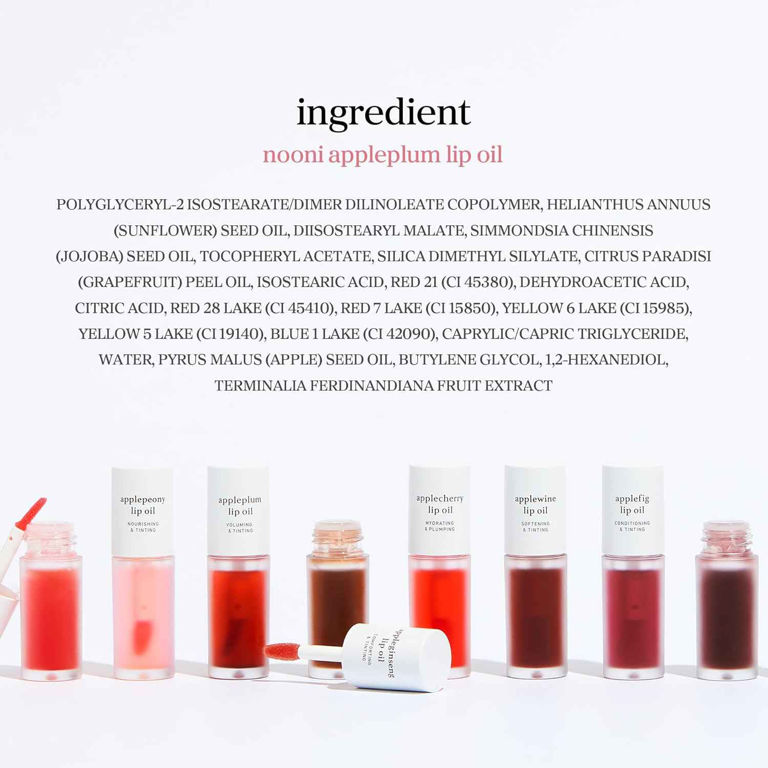 NOONI Korean Lip Oil | Long-Lasting, Moisturizing, Plumping, Revitalizing for Dry Lips, Waterproof, No Peel Off, Korean Tint, Hydrating Lip Stain, Nourishing Crystal Clear, 0.12 FL Oz