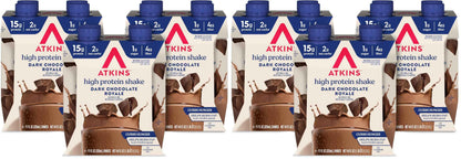 Atkins High Protein Shake, 15g Protein, 2g Net Carb, 1g Sugar, Keto Friendly, Chocolate Flavored Protein Shakes