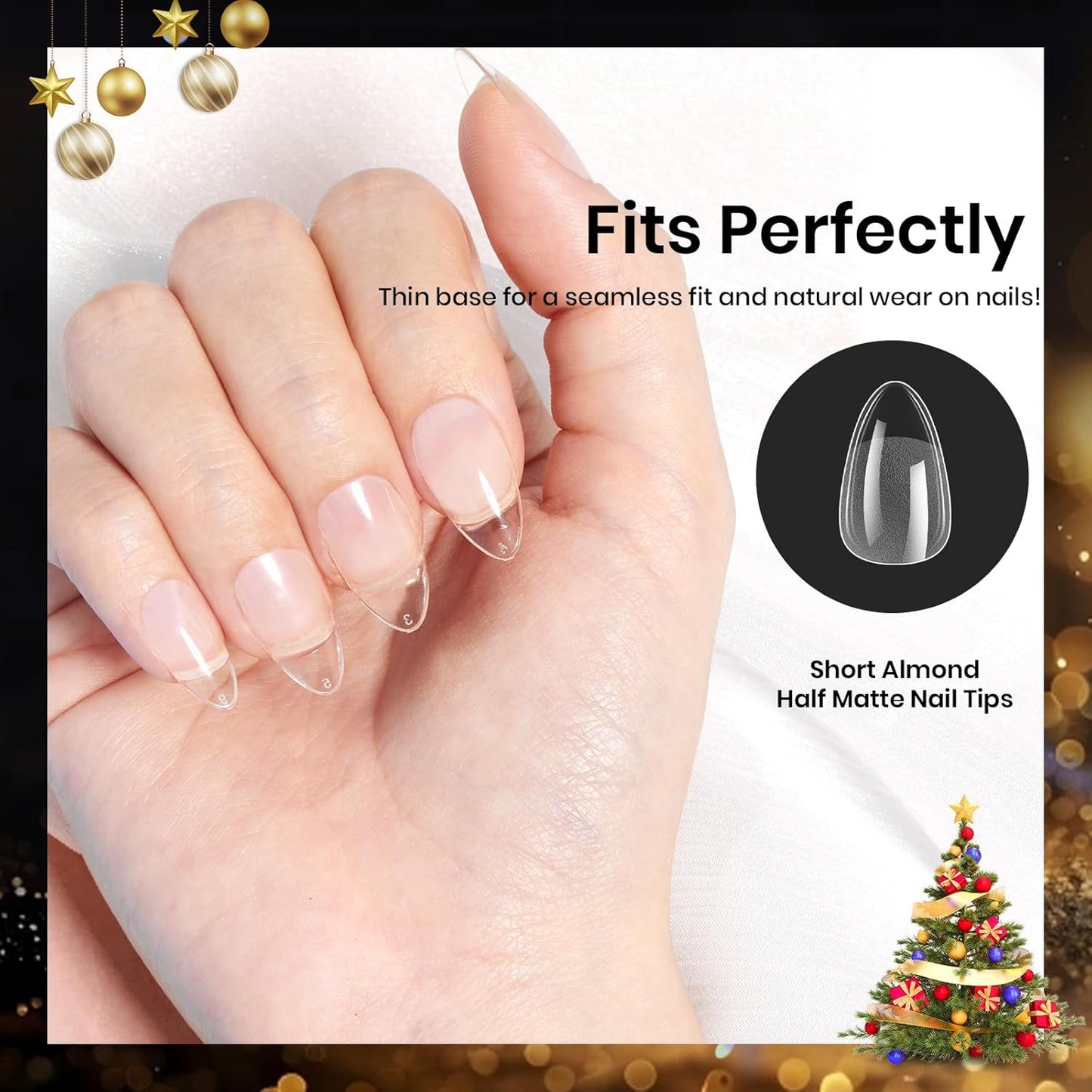 Beetles_Gel_Nail_Tips_576Pcs_Pre-shape_Short_Almond_Etch-X_Nail_Tips,12_Sizes_Soft_Acrylic_False_Nail_Tips_Half_Matte_Full_Cover_Easy_DIY_Press_On_Nail_Extensions_Art_Salon_Gift_Set_for_Women