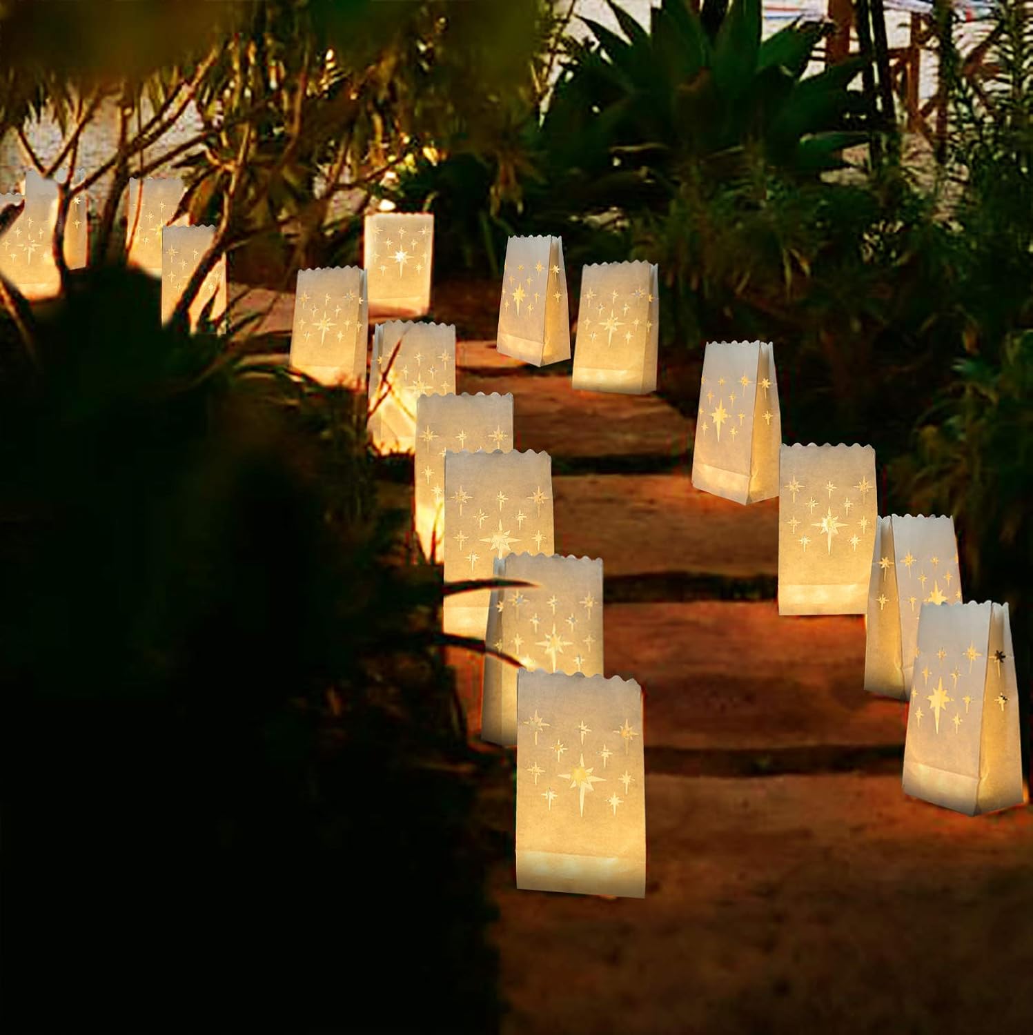Homemory_Luminary_Bags_with_Flameless_LED_Tealights,_24_Bags,_Warm_White_Lights,_Electric_Tea_Candles_for_Wedding,_Party,_Christmas,_150+_Hours