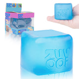 Stress Cube Squishy Stress Balls for Adults Kids Sensory Fidget Toy for Your Best Mellow and Chill - Fidget Ice Cubes-Square Shape with Filling in Blue