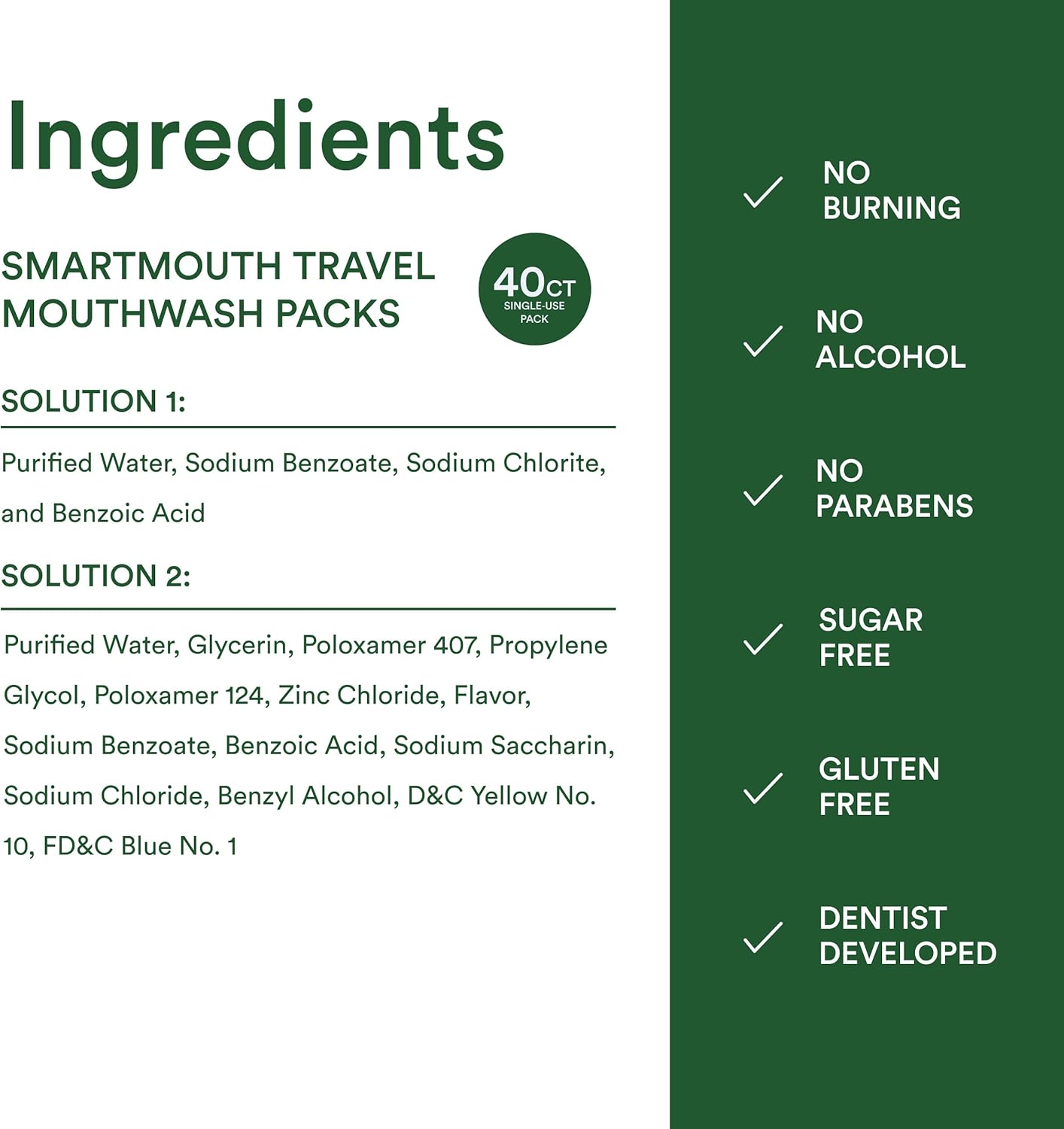 SmartMouth Original Activated Mouthwash Single Packs, Travel Mouthwash, Fresh Mint