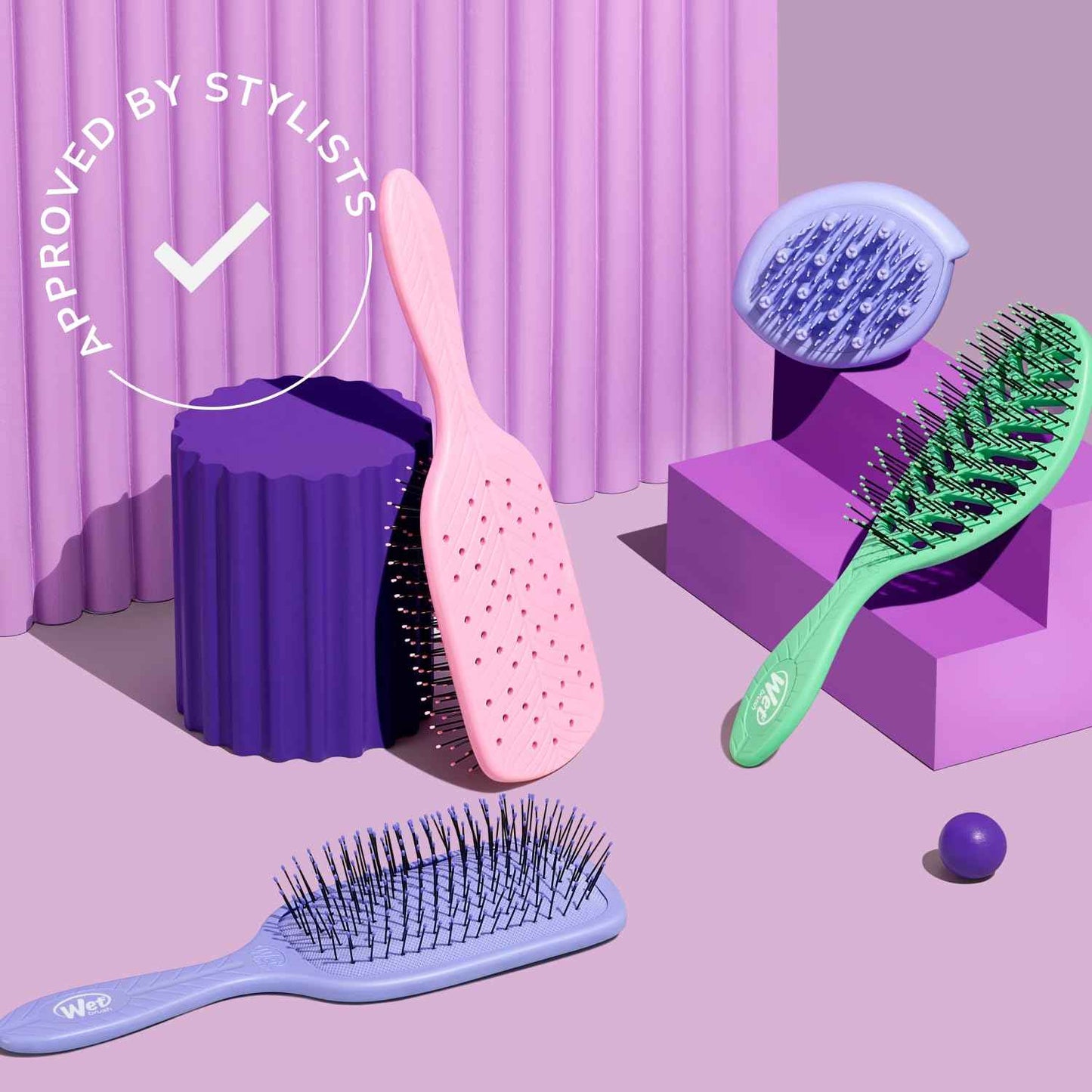 Wet Brush Go Green Mini Detangler, Detangling Travel Hair Brush - Ultra-Soft IntelliFlex Bristles Glide Through Tangles & Gently Loosens Knots While Minimizing Pain, Split Ends & Breakage