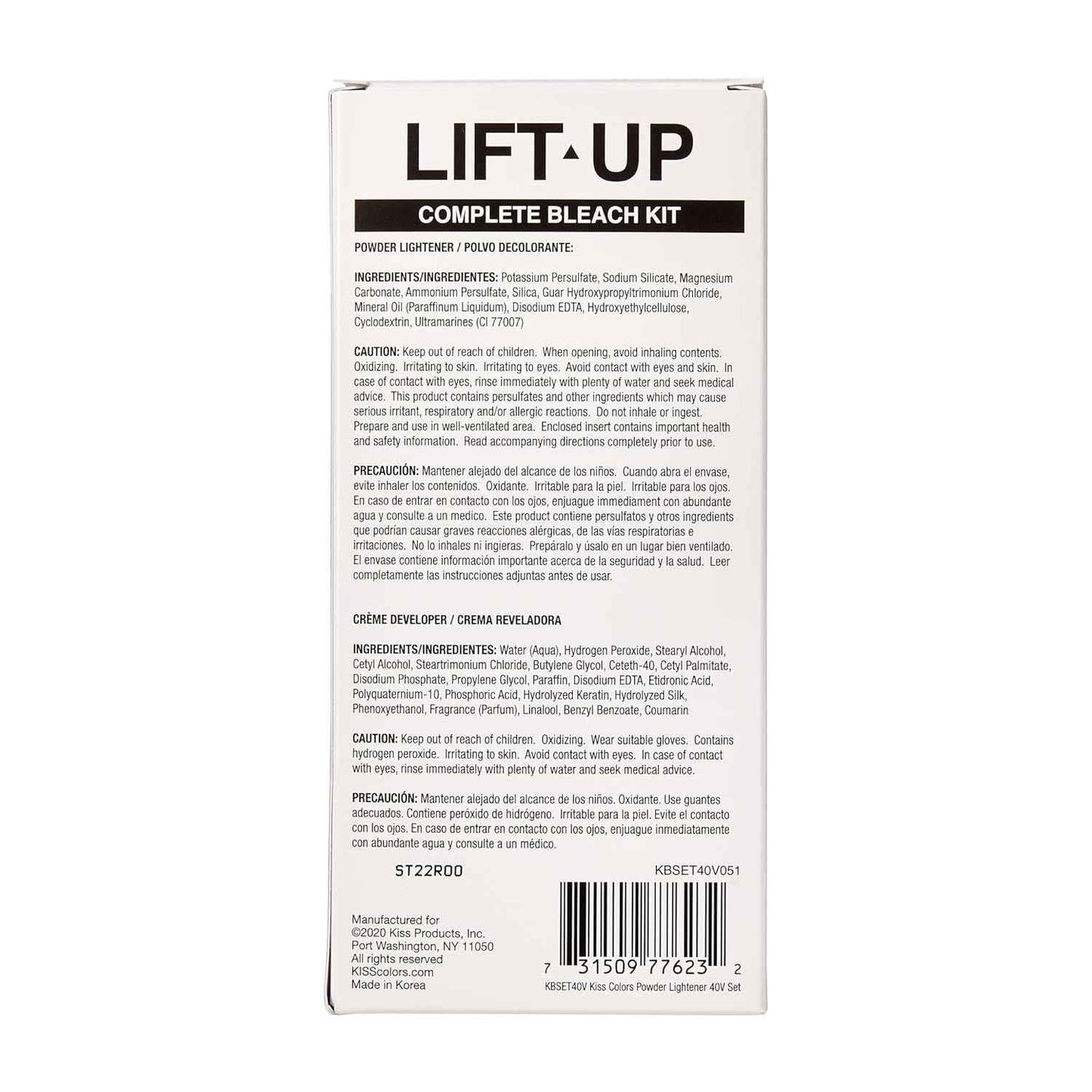 KISS Lift Up Complete Hair Bleach & Icy Silver Toner Kit, Gentle Conditioning Formula that Reduces Brassiness, Complete 6-Pc DIY, ICE