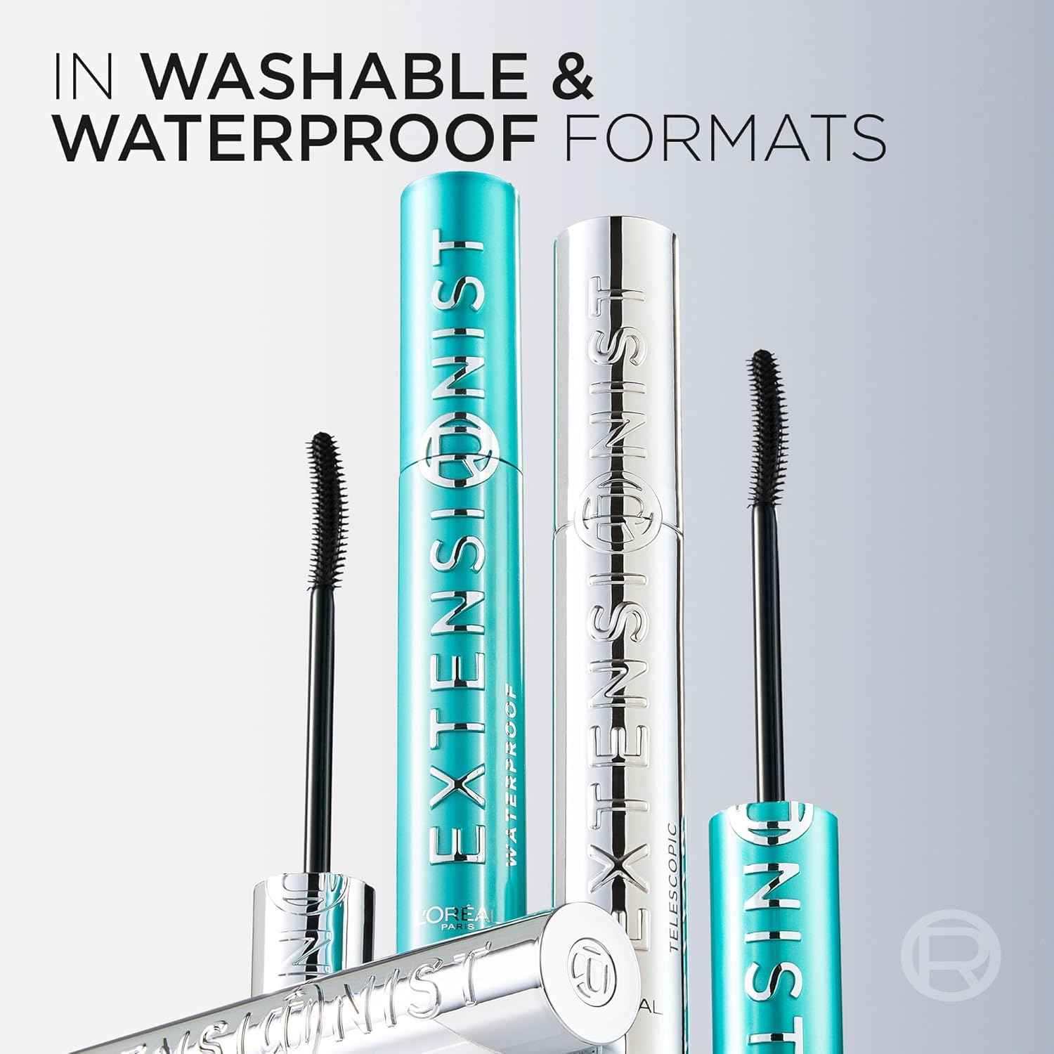 L'Oreal Paris Extensionist Mascara, Lengthening, Volumizing, and Curling Formula For a Lash Extension Eye Makeup Look, Washable