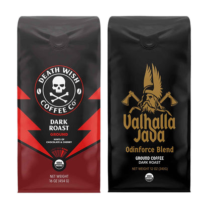 Death Wish Coffee, Organic and Fair Trade Ground Coffee, 16 oz
