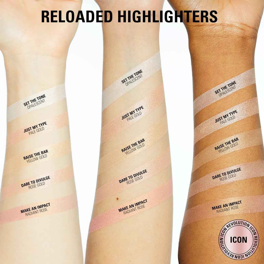 Revolution, Reloaded Pressed Powder Highlighter, Intensely Pigmented for a High Impact Dewy Finish