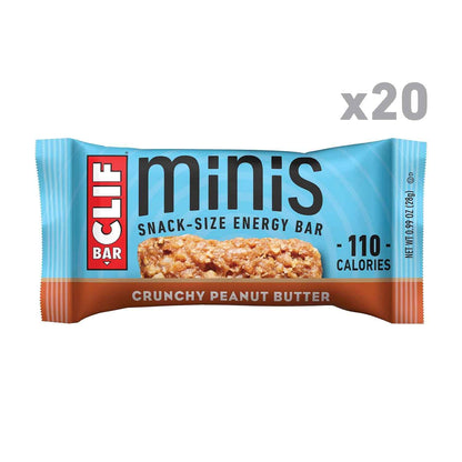 CLIF BAR Minis - Crunchy Peanut Butter - Made with Organic Oats - 5g Protein - Non-GMO - Plant Based - Snack-Size Energy Bars - 0.99 oz