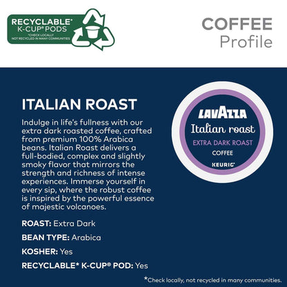Lavazza Coffee Variety Pack, Keurig Single-Serve K-Cup Pods, 60 Count