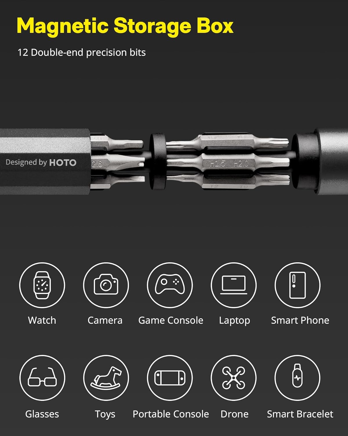 HOTO_24_in_1_Multi_Bit_Mini_Screwdriver_Set_Magnetic,_Manual_Precision_Screwdriver_Set,_EDC_Pen_Screwdriver_for_Eyeglasses,_Electronics,_Watches,_Phones,_Laptops,_Cameras,_Slate_Grey