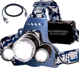TDC Head Lamp Led Rechargeable Super Bright - USB-C Headlamp for Adults - Head Lights for Forehead - 1080 Lumen Head Flashlight - 10HR Battery for Hardhat, Camping, Hunting, Work