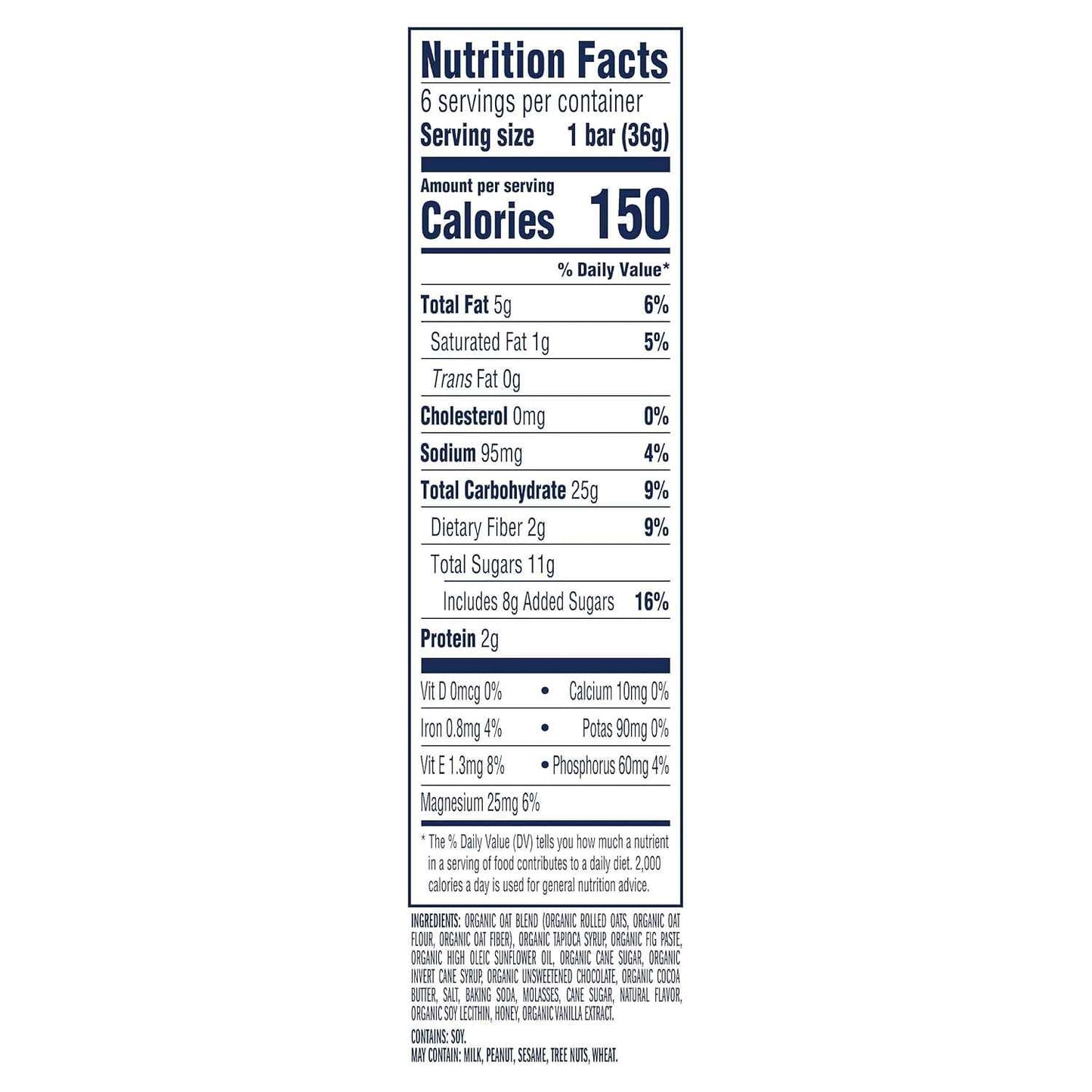 Zbar - Chocolate Chip - Soft-Baked Energy Snack Bars - Non-GMO - 12g Whole Grains - USDA Organic Granola Bars (6 Pack)