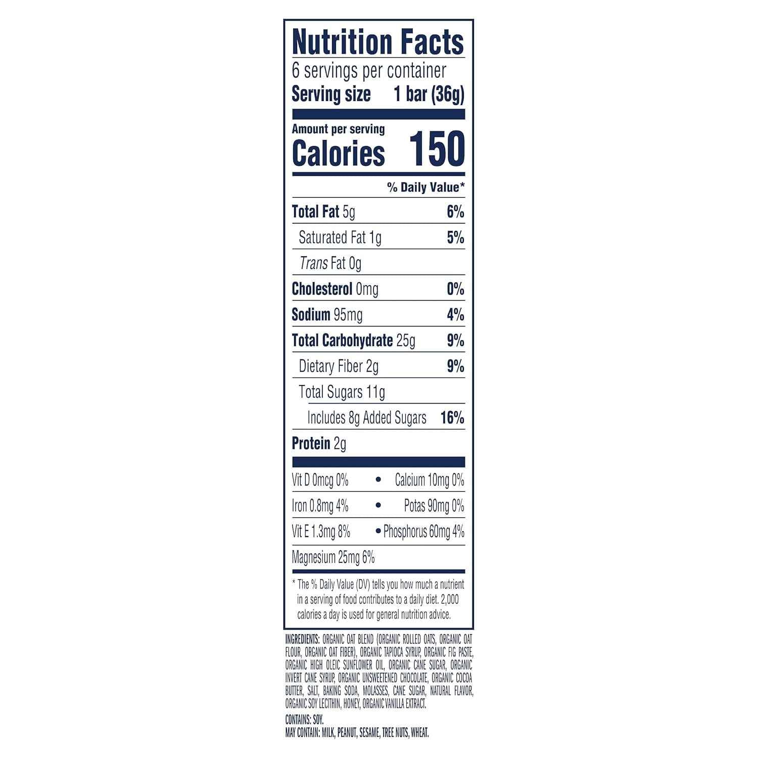 Zbar - Chocolate Chip - Soft-Baked Energy Snack Bars - Non-GMO - 12g Whole Grains - USDA Organic Granola Bars (6 Pack)