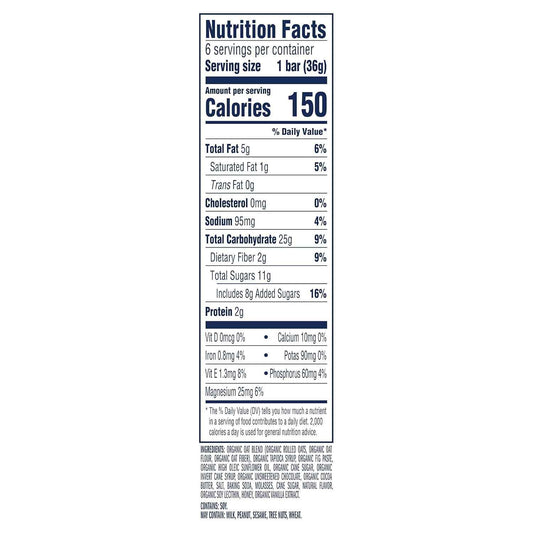 Zbar - Chocolate Chip - Soft-Baked Energy Snack Bars - Non-GMO - 12g Whole Grains - USDA Organic Granola Bars (6 Pack)