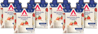 Atkins High Protein Shake, 15g Protein, 2g Net Carb, 1g Sugar, Keto Friendly, Chocolate Flavored Protein Shakes