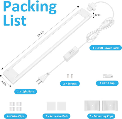 maylit_Under_Cabinet_Lighting_Plug_in,_14_Inch_Linkable_Ultra_Bright_LED_Light_Bar,_Renter_Friendly_Lamp,_Wired_Indoor_Lights_for_Kitchen_Cabinet,_Counter,_Workbench,_Desk,_Shelf,_Cool_White