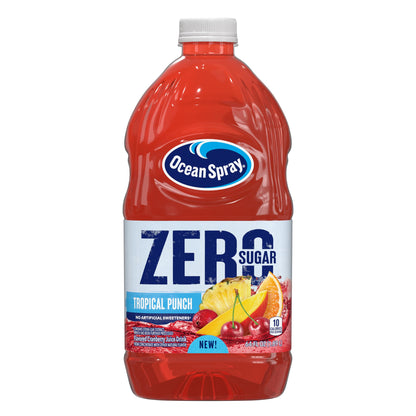 Ocean Spray® ZERO Sugar Tropical Punch Juice Drink, Tropical Punch Juice Drink Sweetened with Stevia, 64 Fl Oz Bottle (Pack of 1)