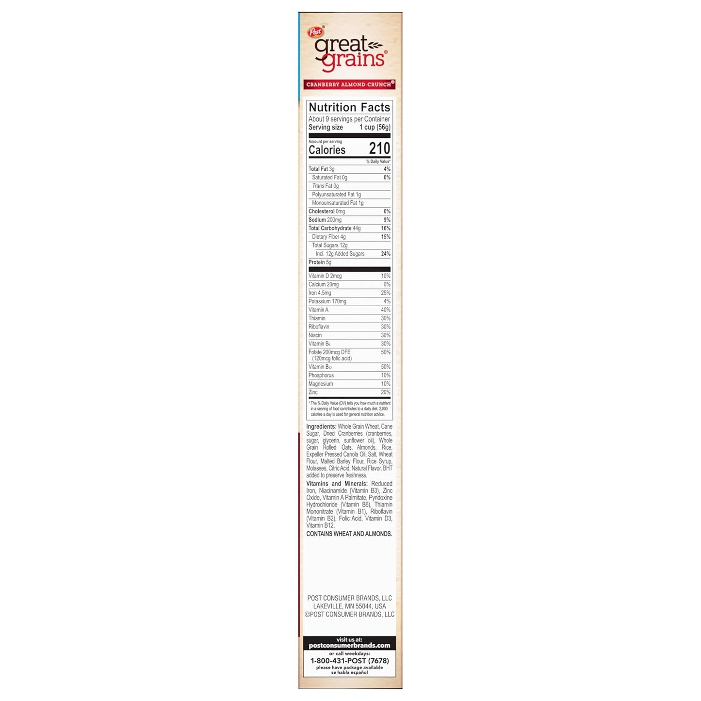 Great_Grains_Cranberry_Almond_Crunch_Cereal,_Cereal_with_Dried_Cranberries_and_Almonds,_Non-GMO_Project_Verified,_17_OZ_Box