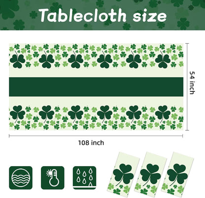 Childom_3_Pack_St_Patricks_Day_Decorations,St_Patricks_Day_Table_Cloths_for_Rectangle_Tables,54"_x_108"_Disposable_Plastic_Tablecloths_for_St._Patrick's_Day,Home,Kitchen,Picnic,Parties,Spring_Decors