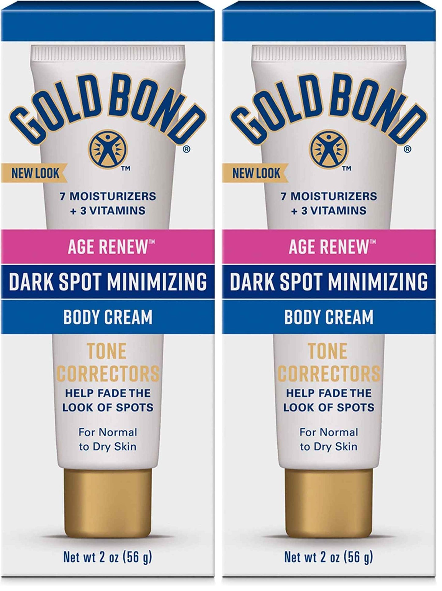 Gold Bond Age Renew Dark Spot Minimizing Age Renew Body Cream, 2 oz., With No Bleaching Agents