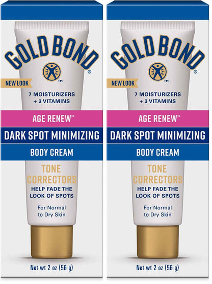 Gold Bond Age Renew Dark Spot Minimizing Age Renew Body Cream, 2 oz., With No Bleaching Agents