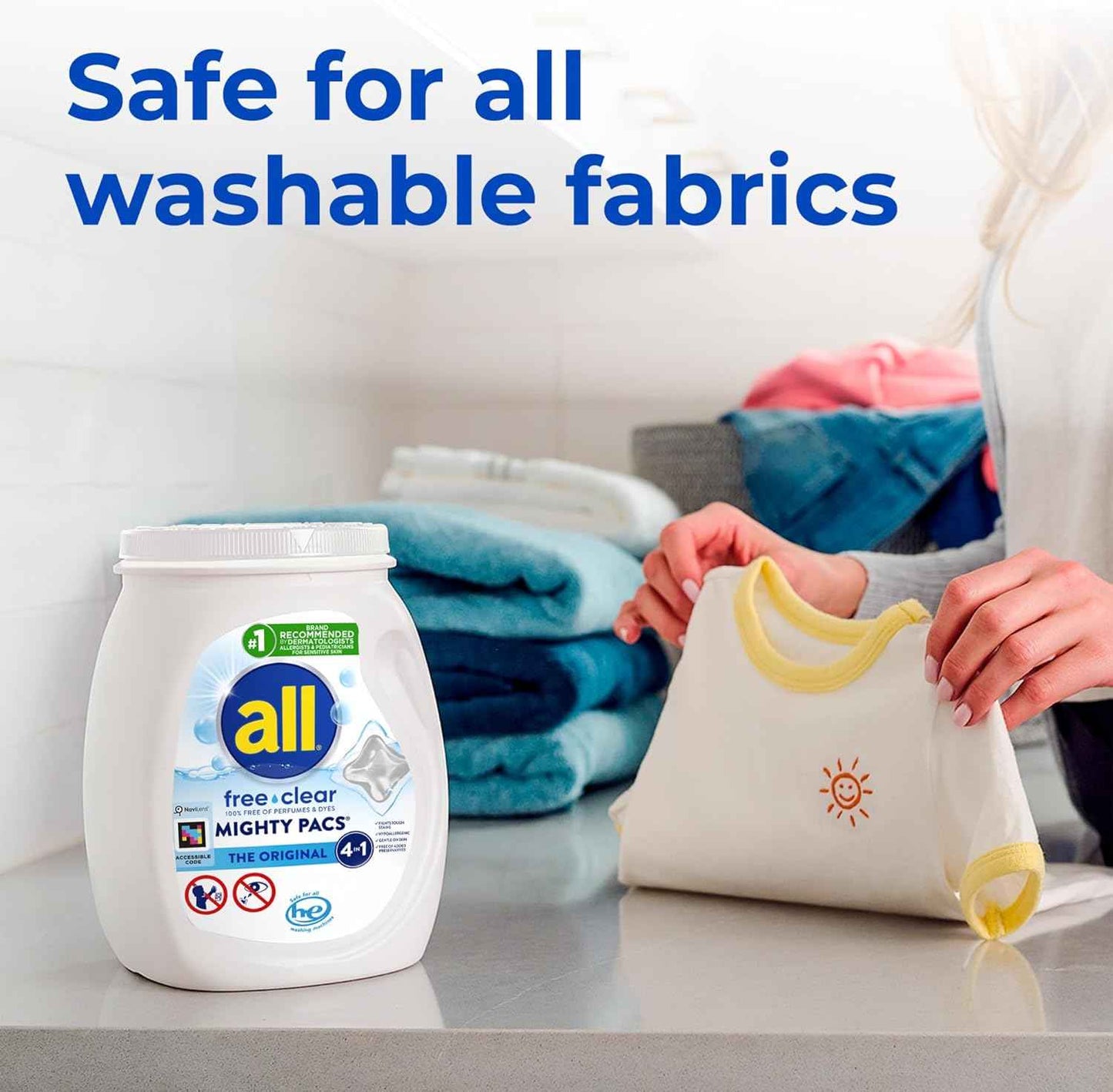 all Unit Dose Laundry Detergent, Mighty Pacs, Free Clear