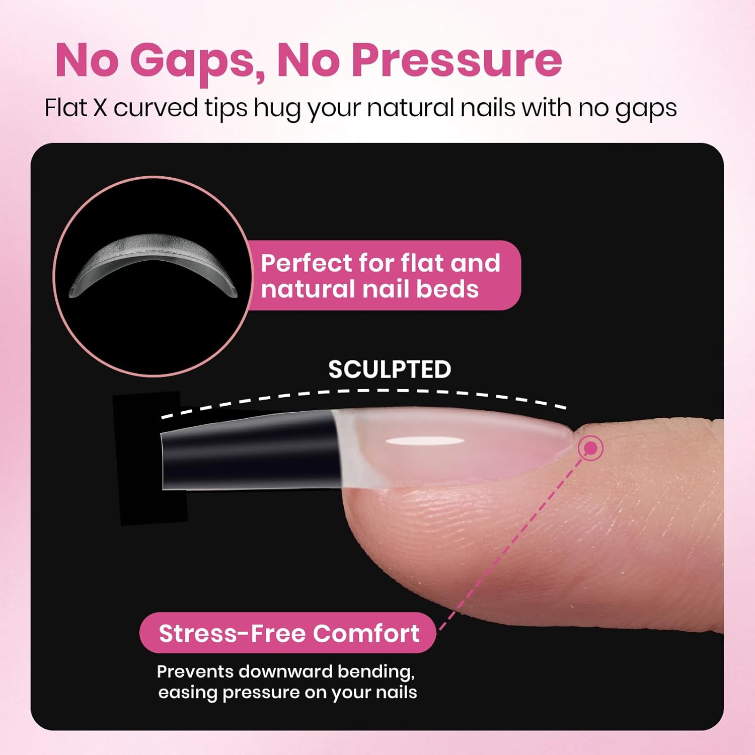 Beetles_Gel_Nail_Tips_Flat-X_-_Coffin_Medium,_320pcs_16_Sizes,_Pre-Etched_Half_Matte_Full_Cover_Soft_Acrylic_Press_on_False_Nail_Extension_Tips_Easy_DIY_Salon_Art_for_Flat_&_Natural_Nail_Beds